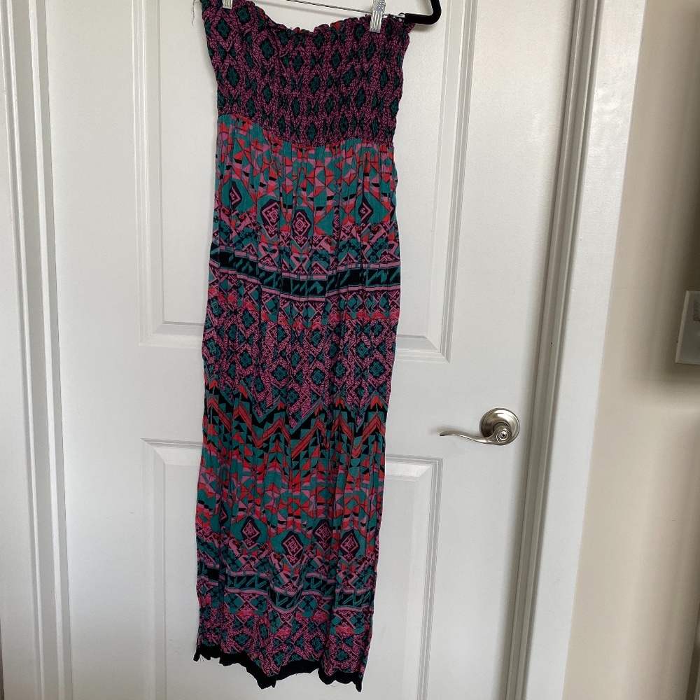 Nordstrom Angie Aztec Strapless Dress